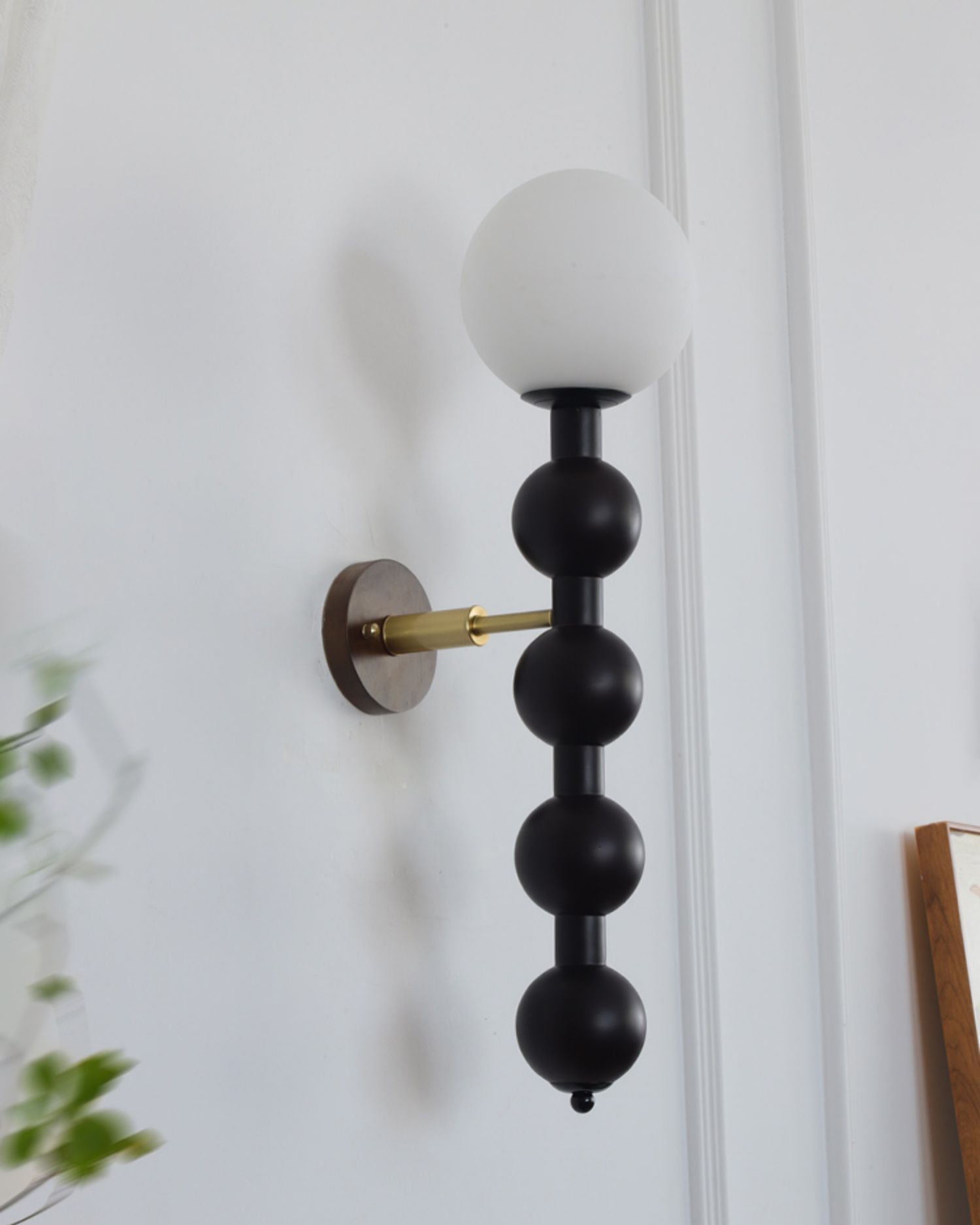 Applique Murale Bois Verre Bulle