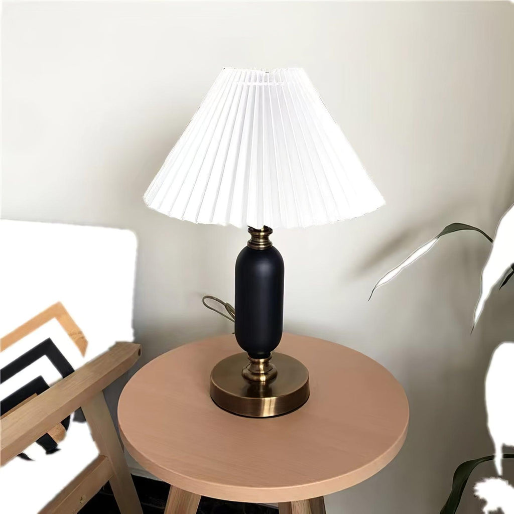 Lampe de Table Tissu Plissé