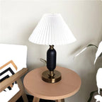 Lampe de Table Tissu Plissé