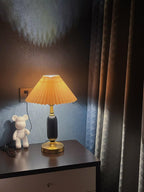 Lampe de Table Tissu Plissé