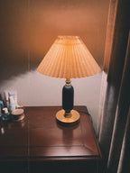 Lampe de Table Tissu Plissé