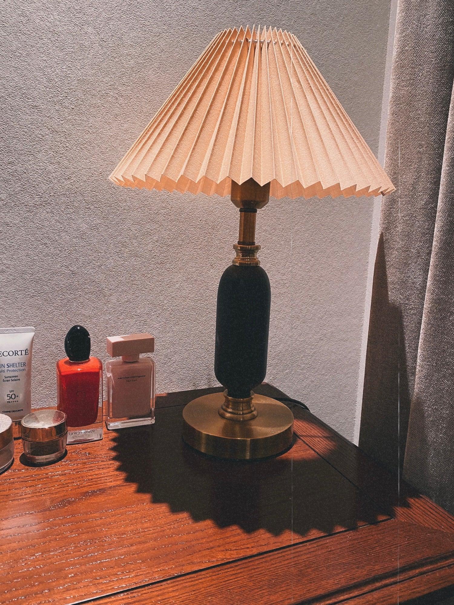 Lampe de Table Tissu Plissé