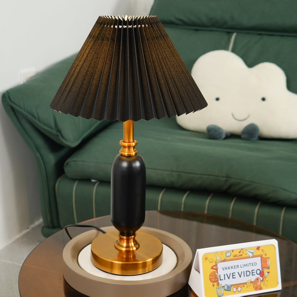 Lampe de Table Tissu Plissé