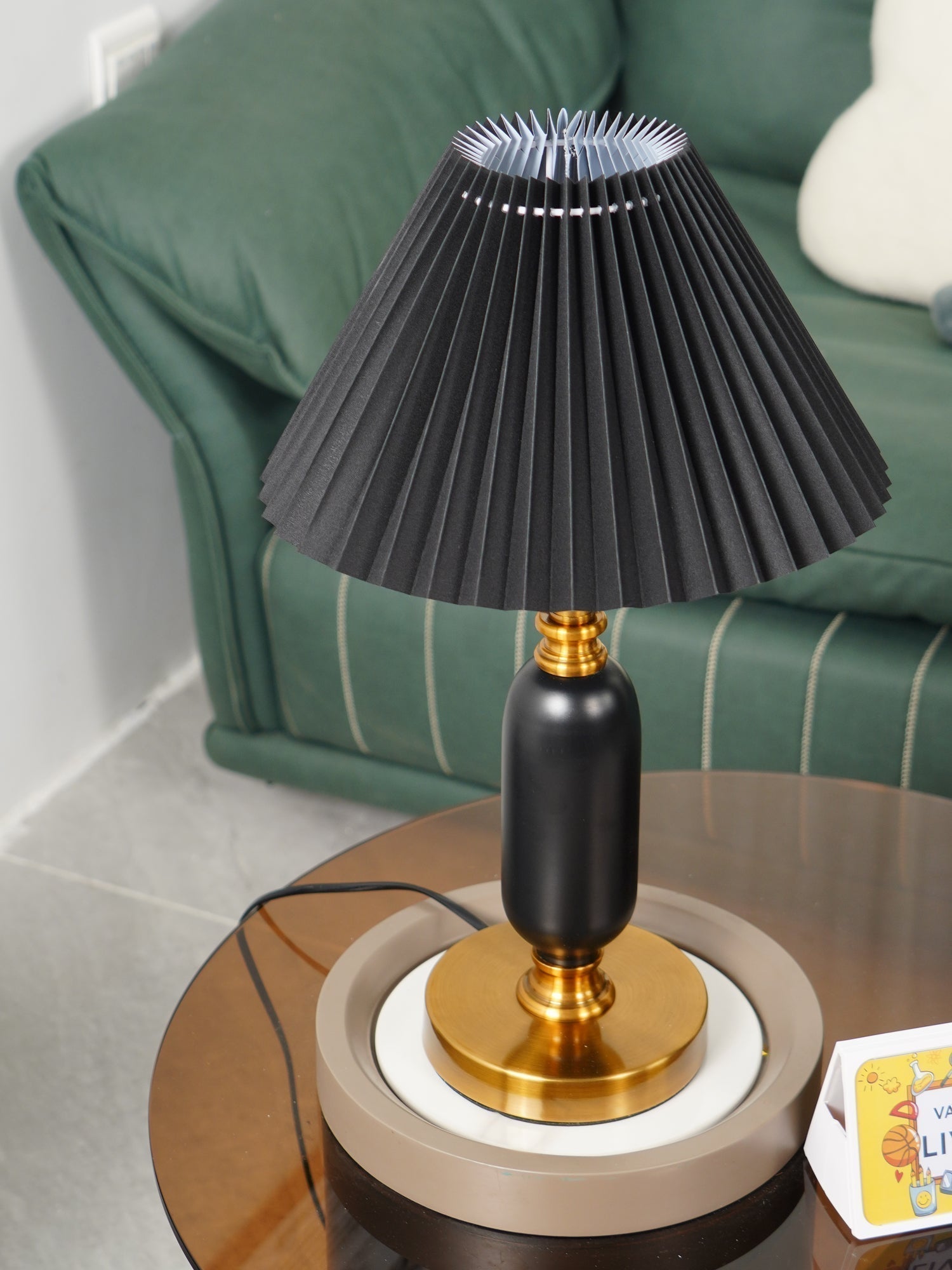 Lampe de Table Tissu Plissé