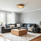 Plafonnier LED Bois Noyer