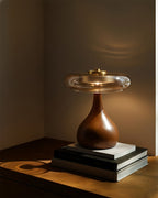 Lampe de Table Verre & Bois – Design Luxe Dimmable, Andi