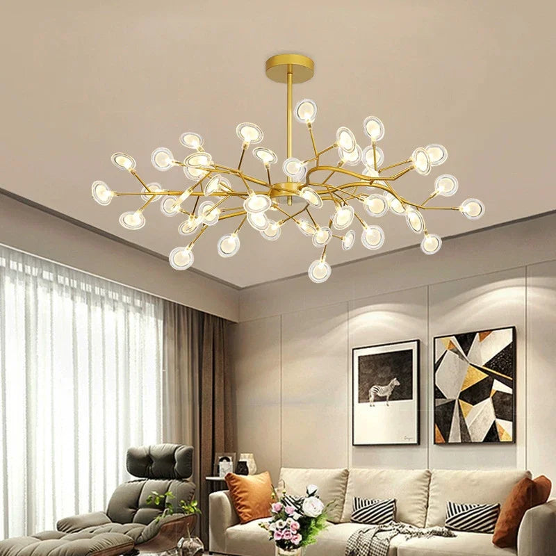 Structure ramifiee avec sources lumineuses multiples