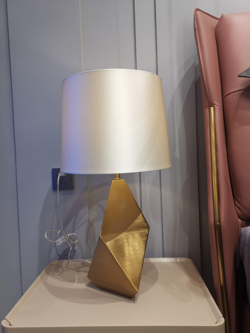 Lampe de Table Tissu Facetté