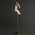 Lampadaire Vague Or & Blanc