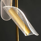 Lampadaire Vague Or & Blanc