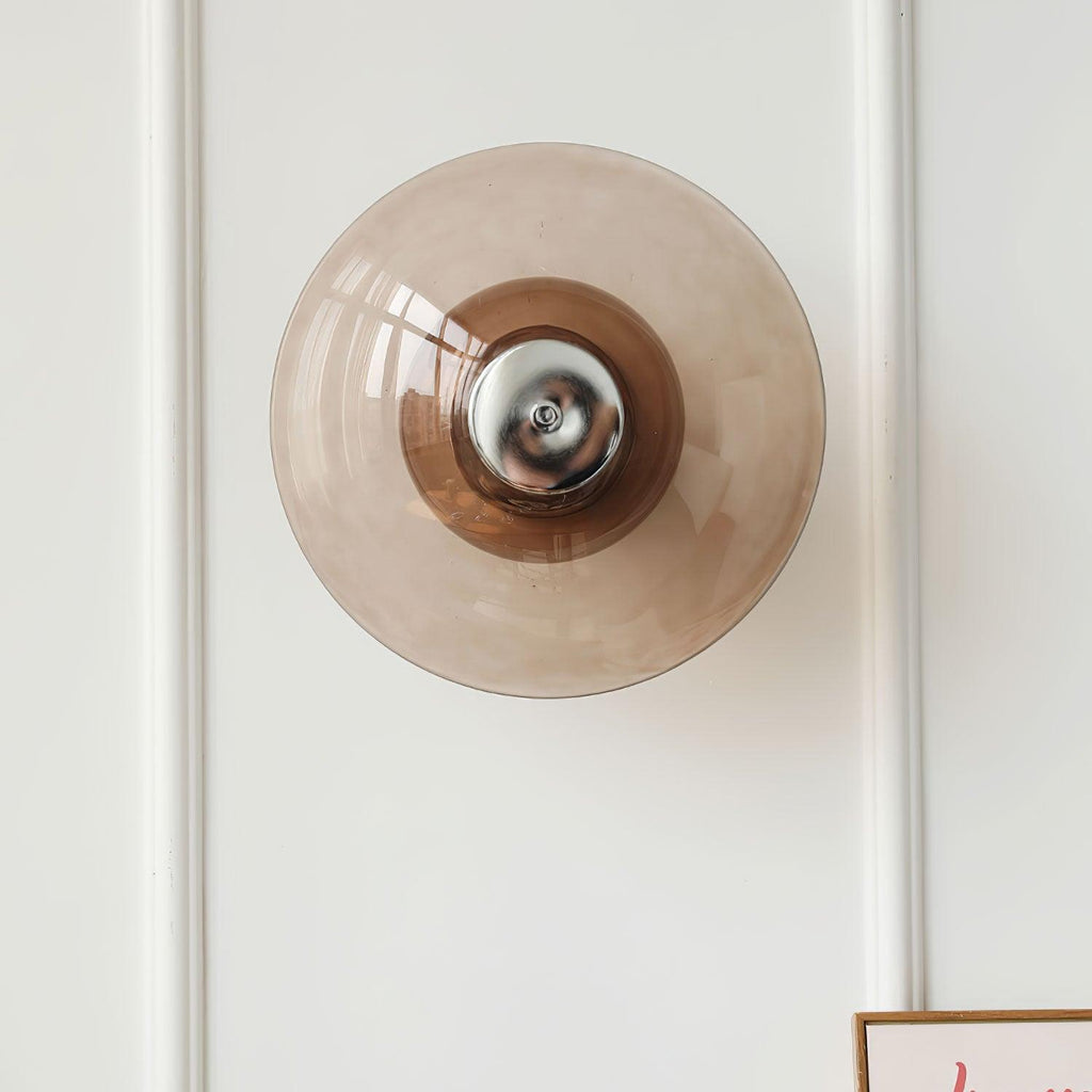 Applique Murale Disque Chrome Plug-in