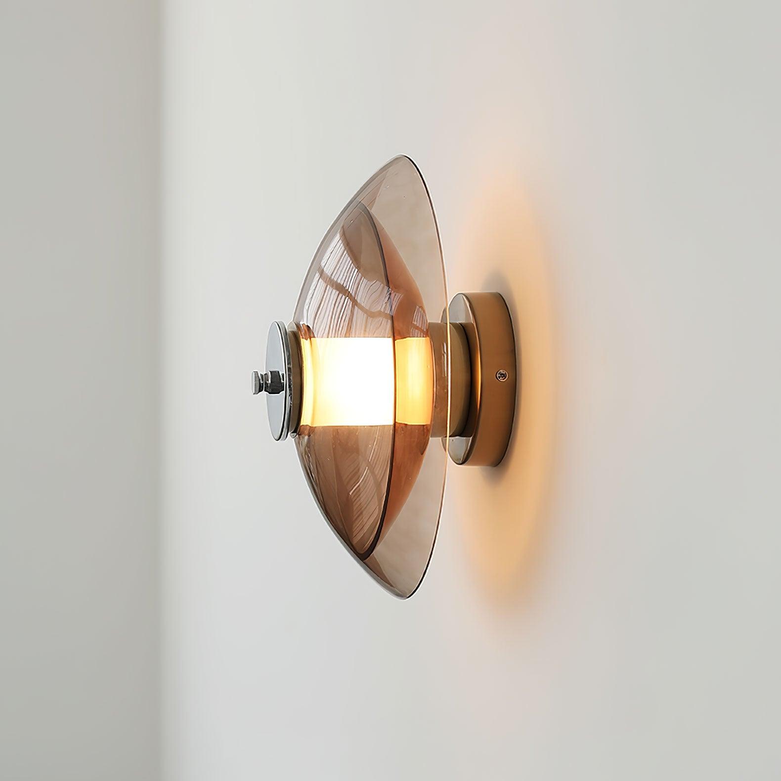 Applique Murale Disque Chrome Plug-in