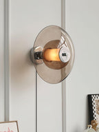Applique Murale Disque Chrome Plug-in