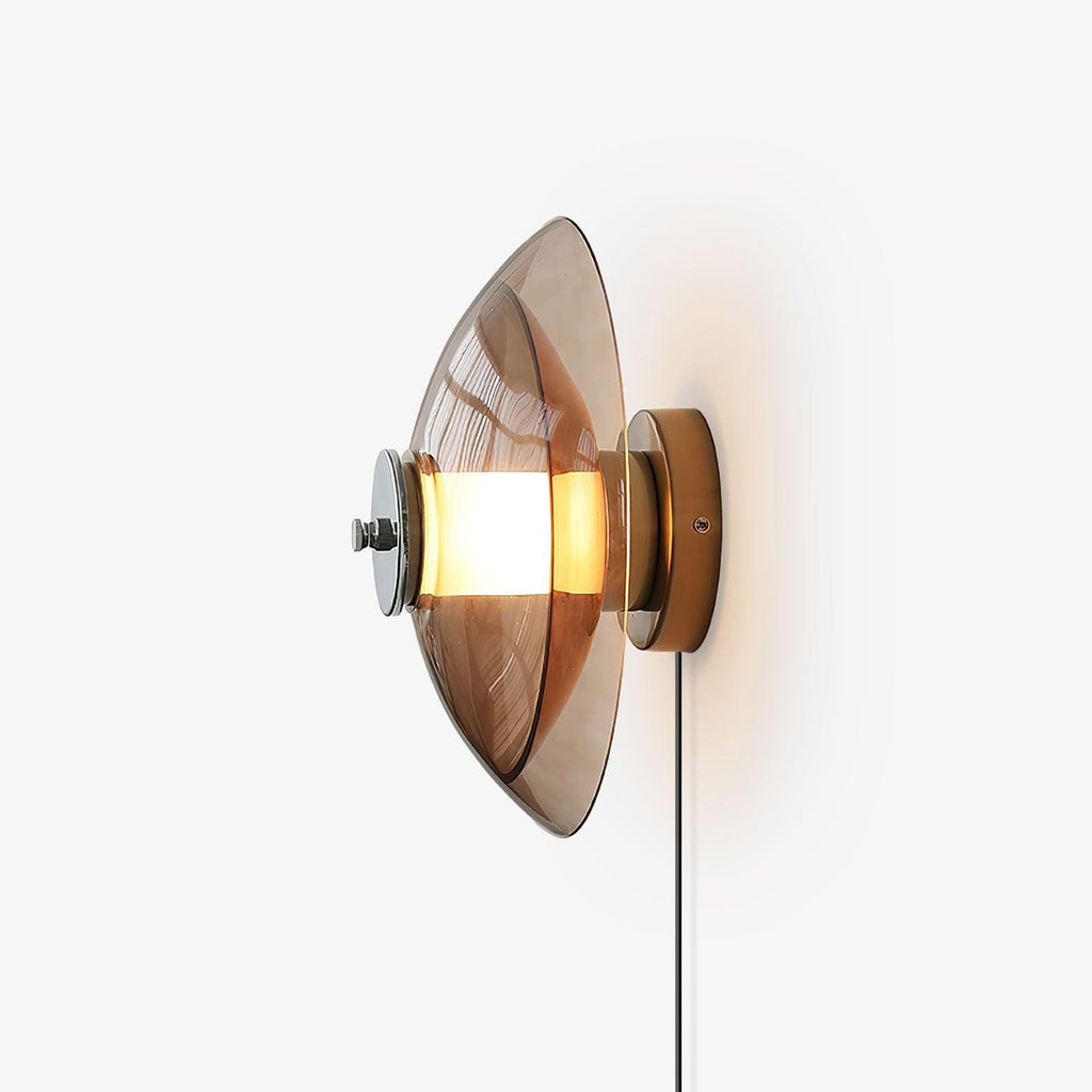 Applique Murale Disque Chrome Plug-in