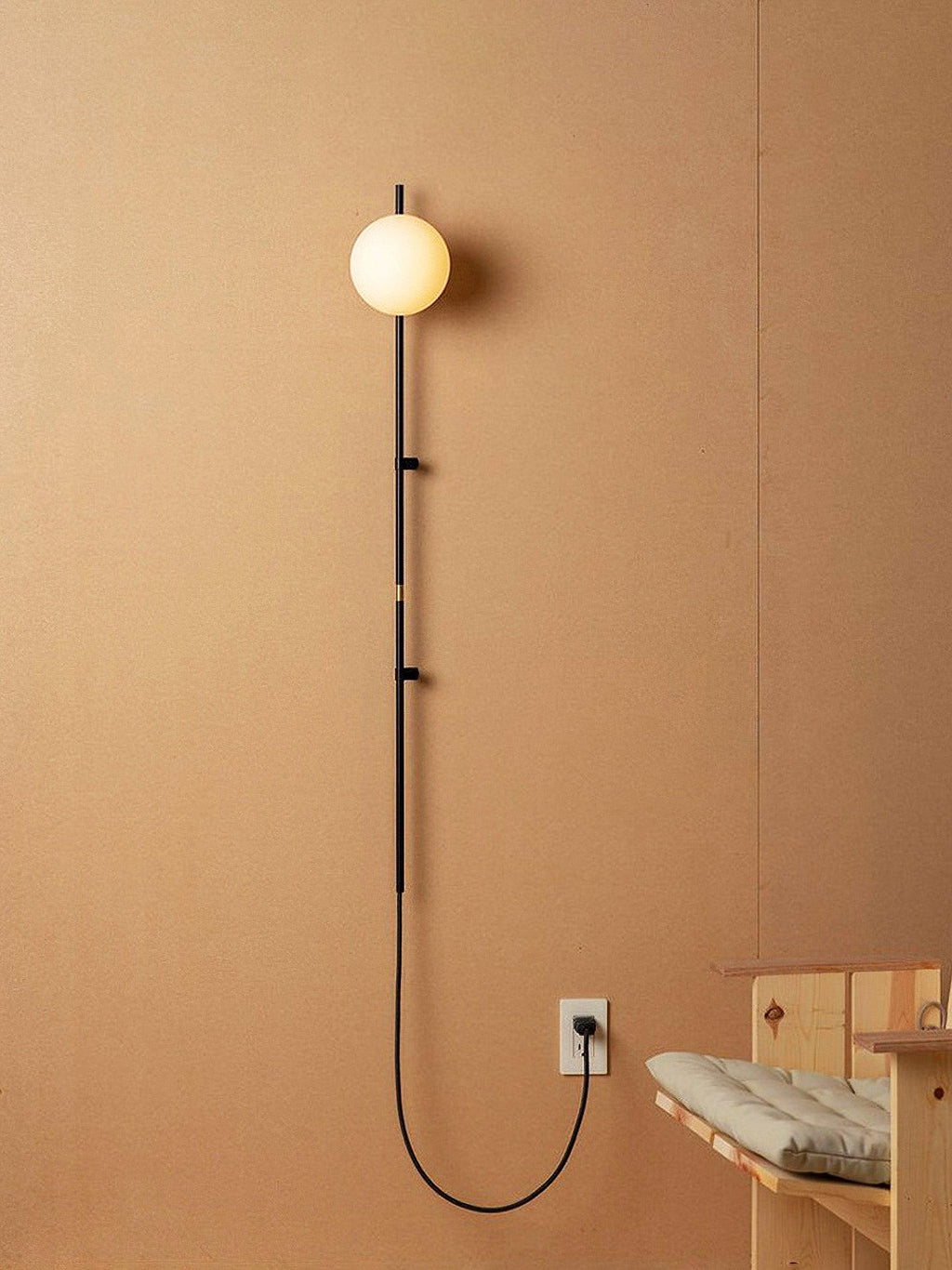 Applique Murale Verre Plug-in Minimaliste