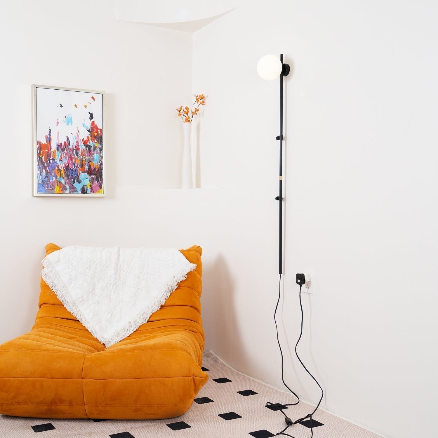 Applique Murale Verre Plug-in Minimaliste