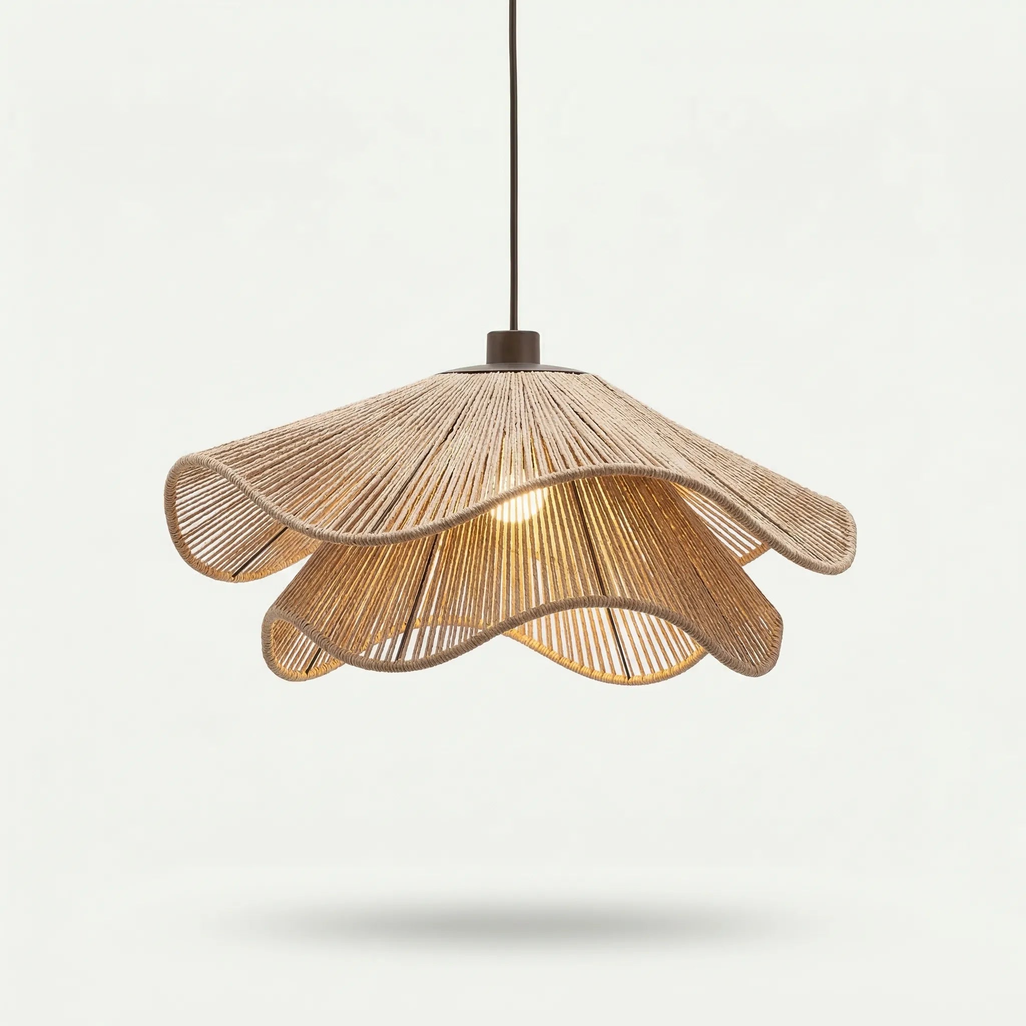 Lustre LED Fleur Textile Nordique – Suspension Minimaliste Design Scandinave