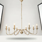 Lustre Vintage Noir Or – Suspension Classique Élégant Métal Salon