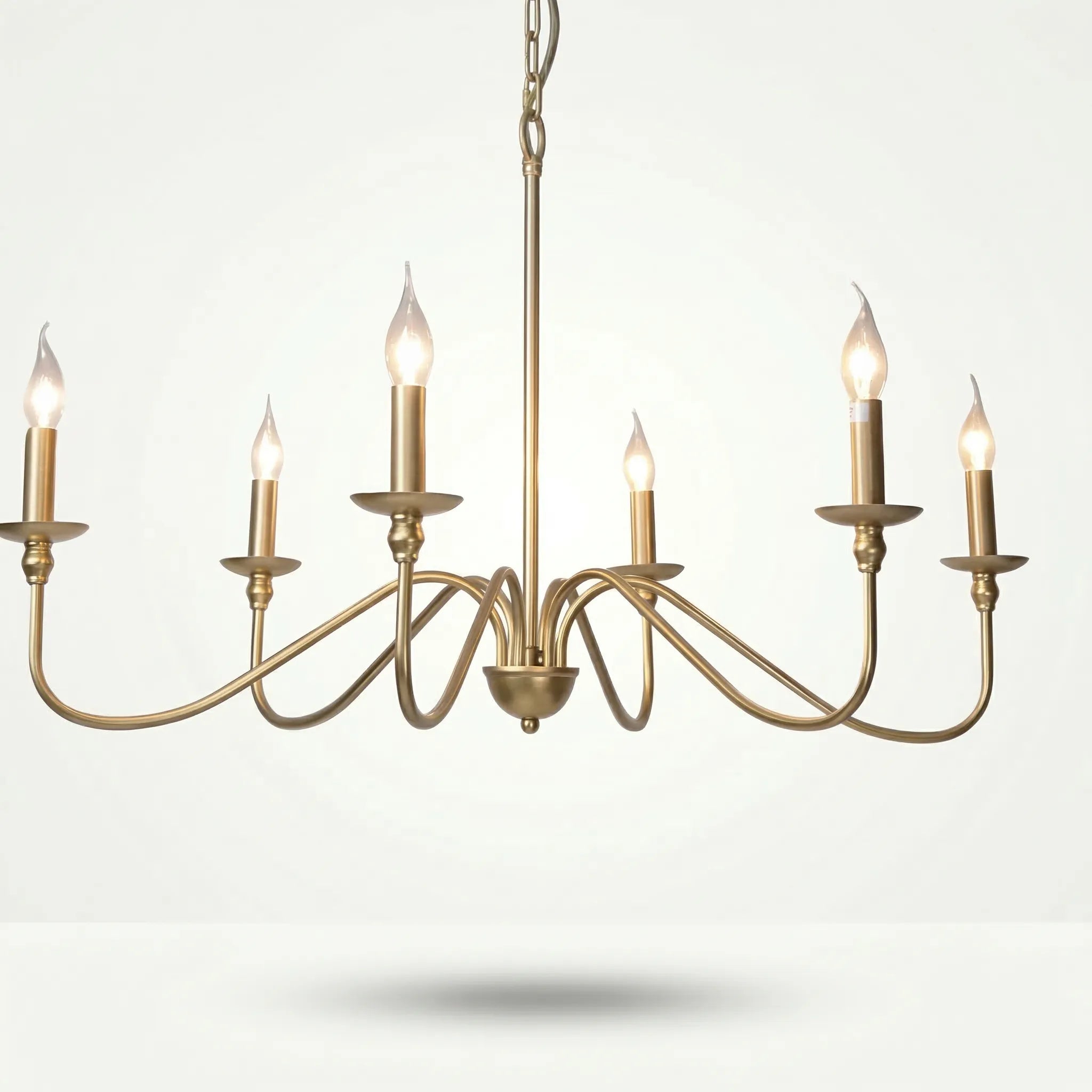 Lustre Vintage Noir Or – Suspension Classique Élégant Métal Salon