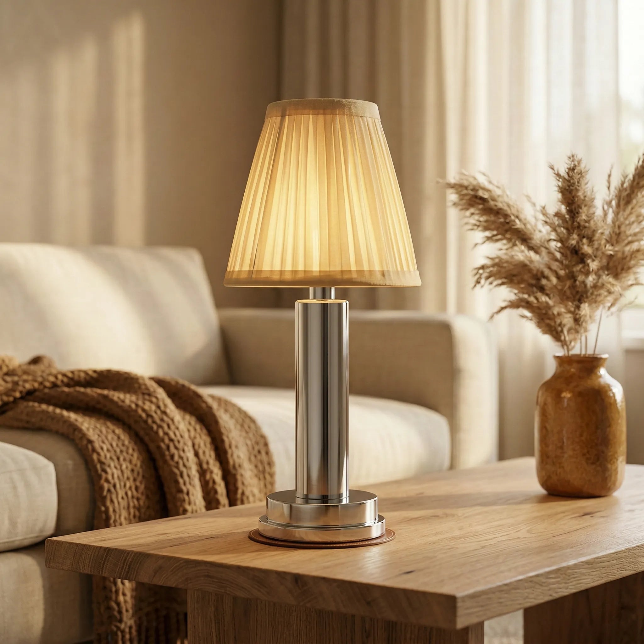 Lampe de Table Sans Fil Design en Tissu - Doku