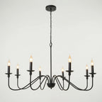 Lustre Vintage Noir Or – Suspension Classique Élégant Métal Salon
