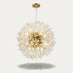 Lustre LED Dandelion – Suspension Sculpturale Moderne Or Argent