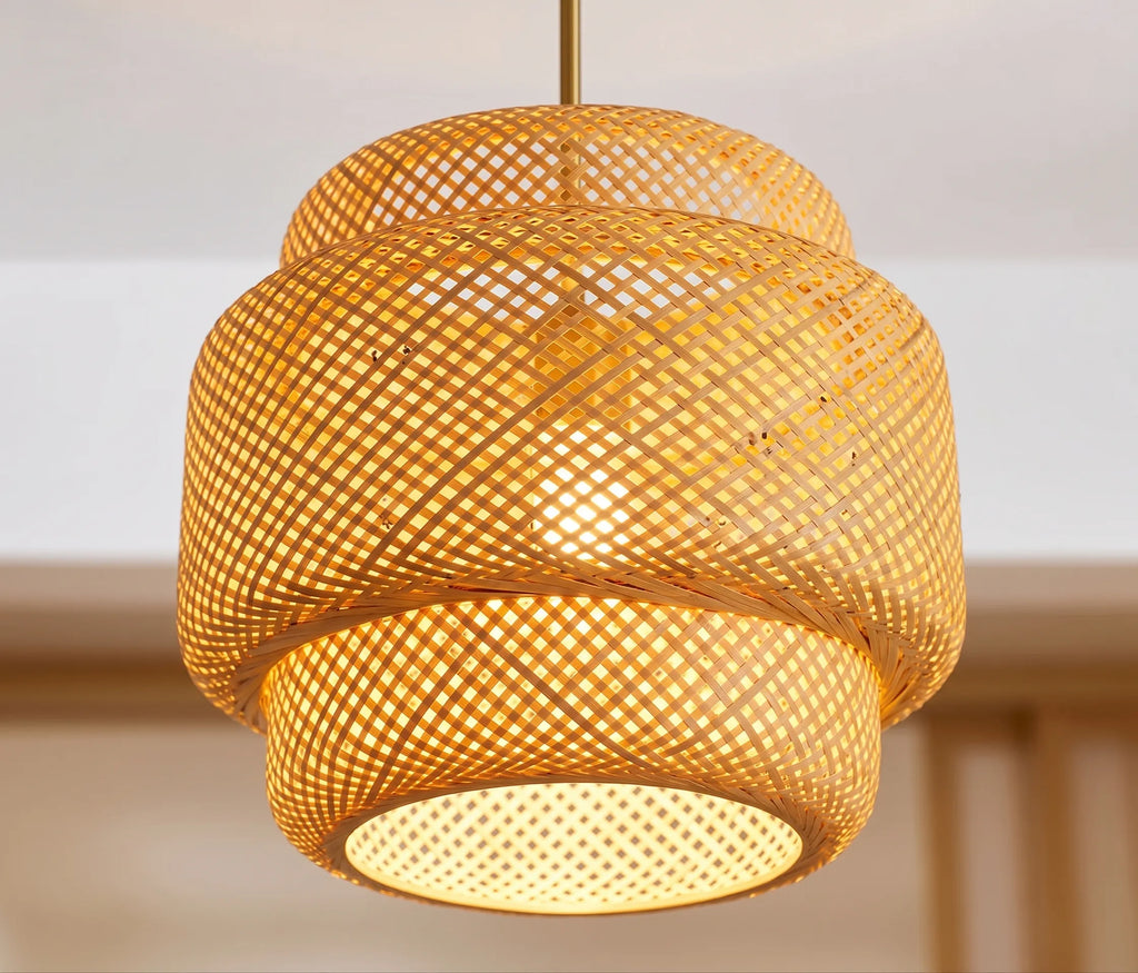 Lustre Rotin Naturel Boho