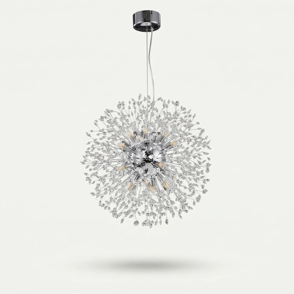 Lustre LED Dandelion – Suspension Sculpturale Moderne Or Argent