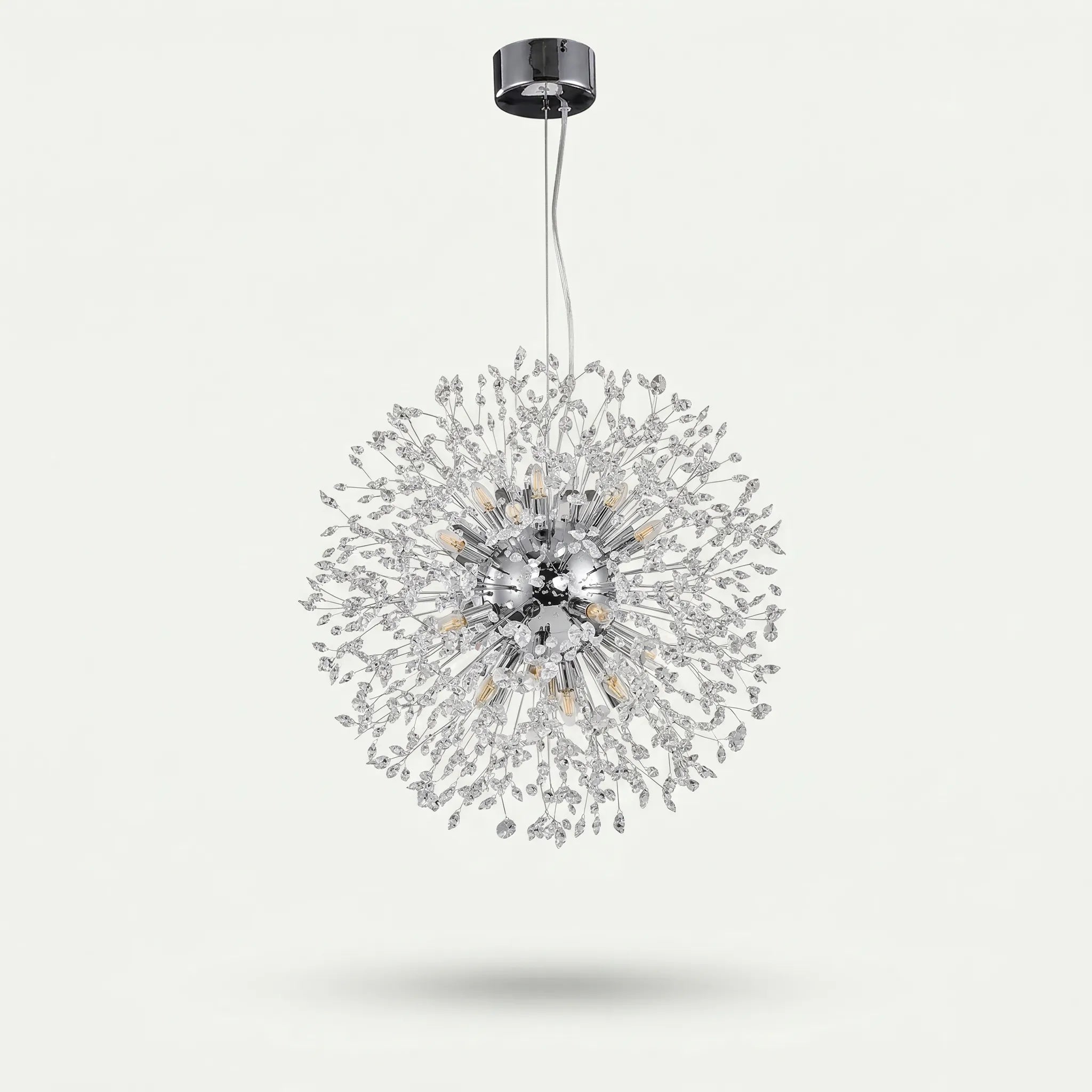 Lustre LED Dandelion – Suspension Sculpturale Moderne Or Argent