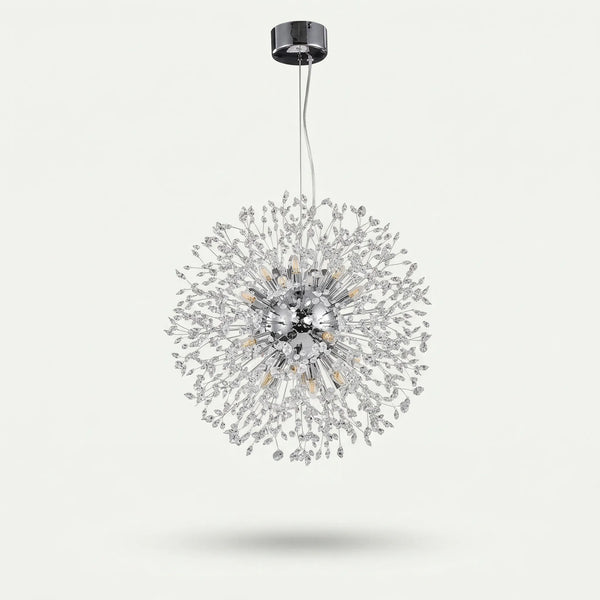 Lustre LED Dandelion – Suspension Sculpturale Moderne Or Argent