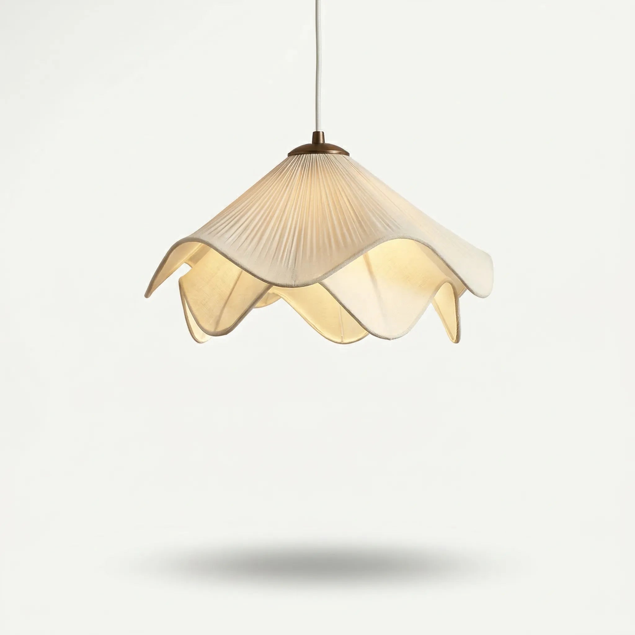 Lustre LED Fleur Textile Nordique – Suspension Minimaliste Design Scandinave