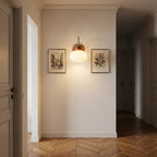 Applique Murale Noyer & Verre Art Nordique