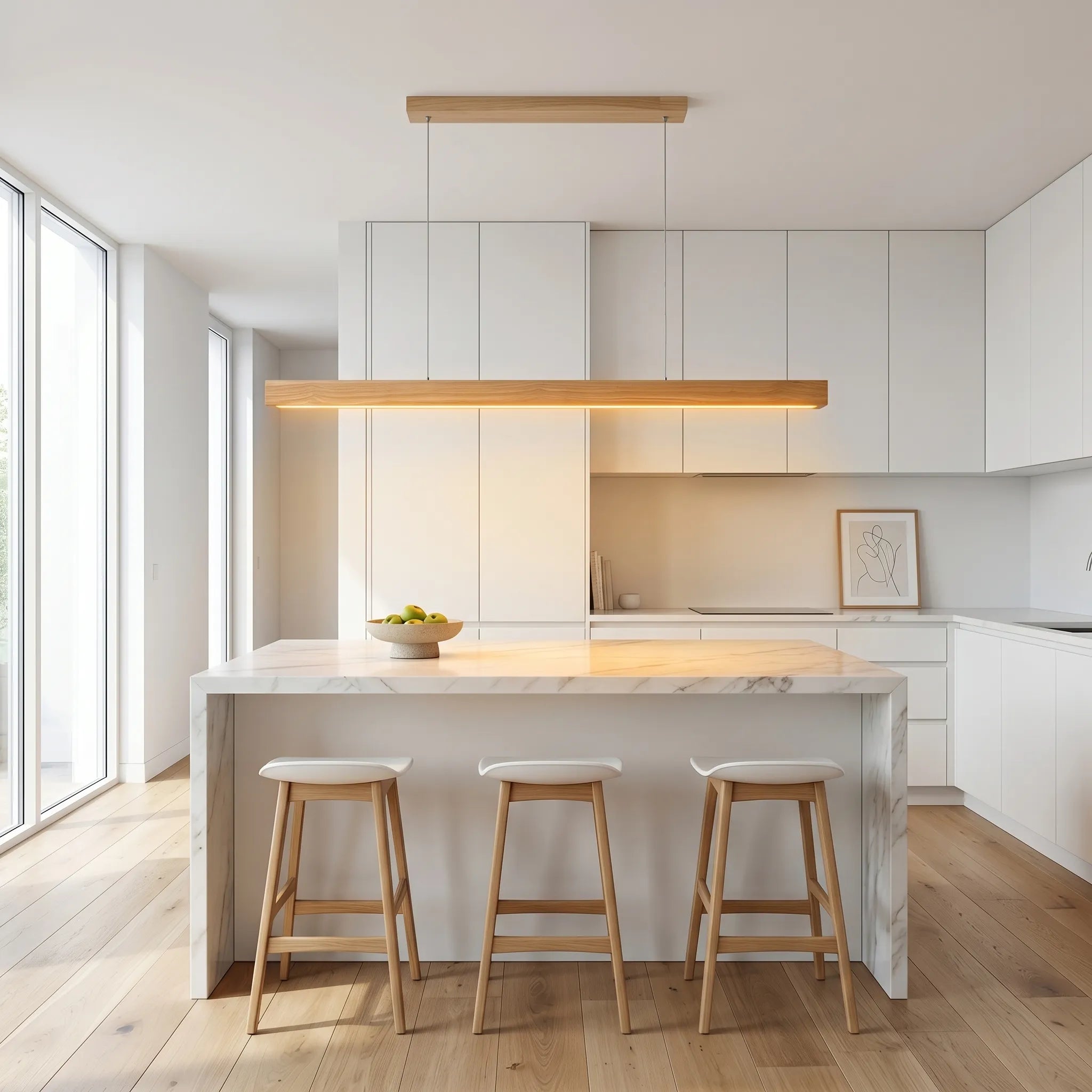 Suspension LED Bois Naturel