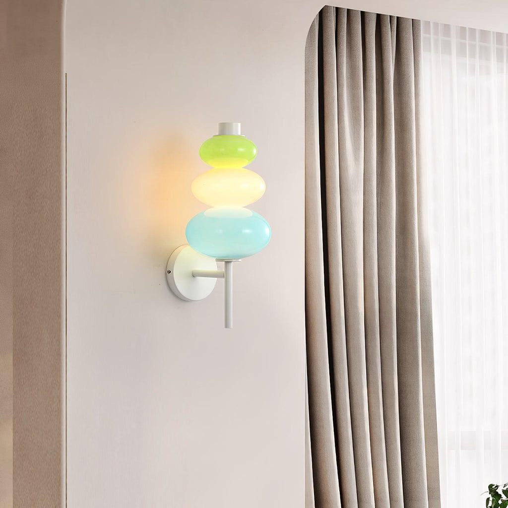 Applique Murale Verre Soufflé Multicolore Bohème