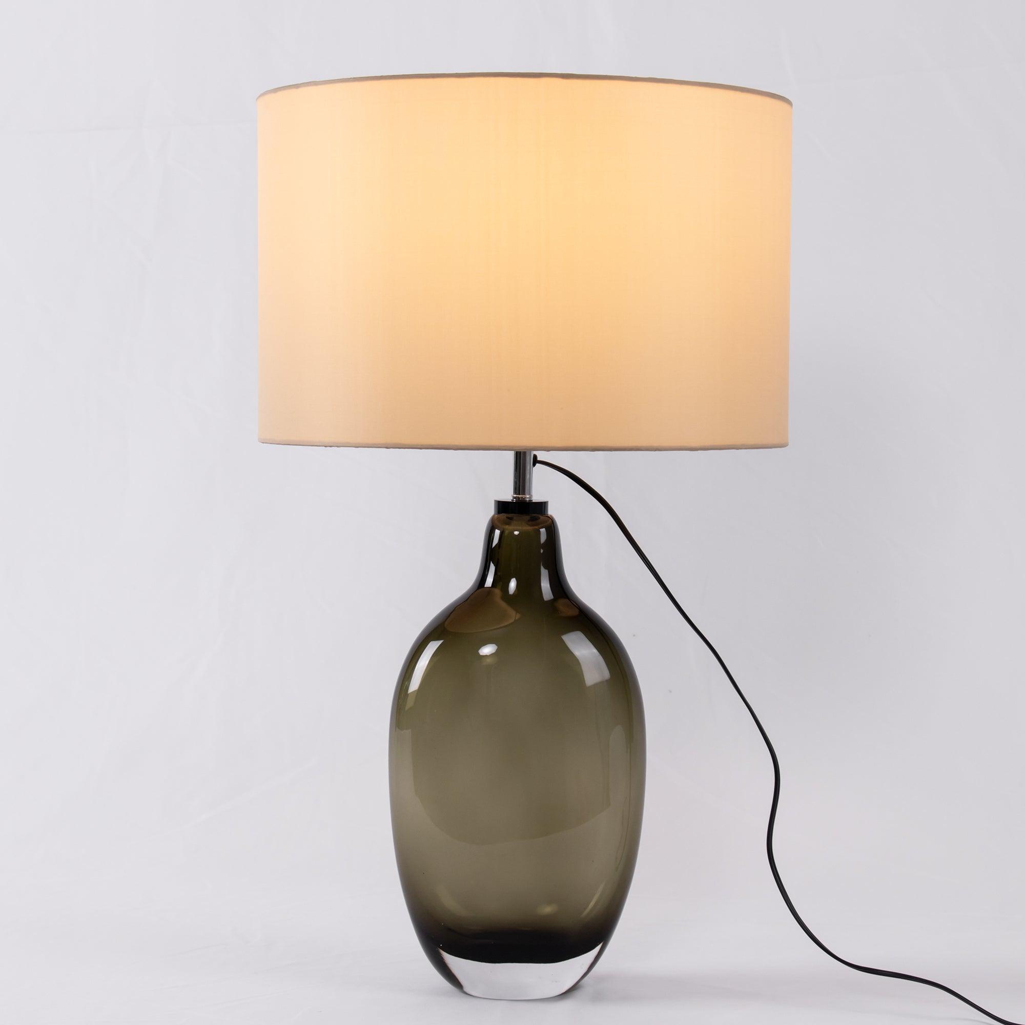Lampe de Table Cristal & Tissu
