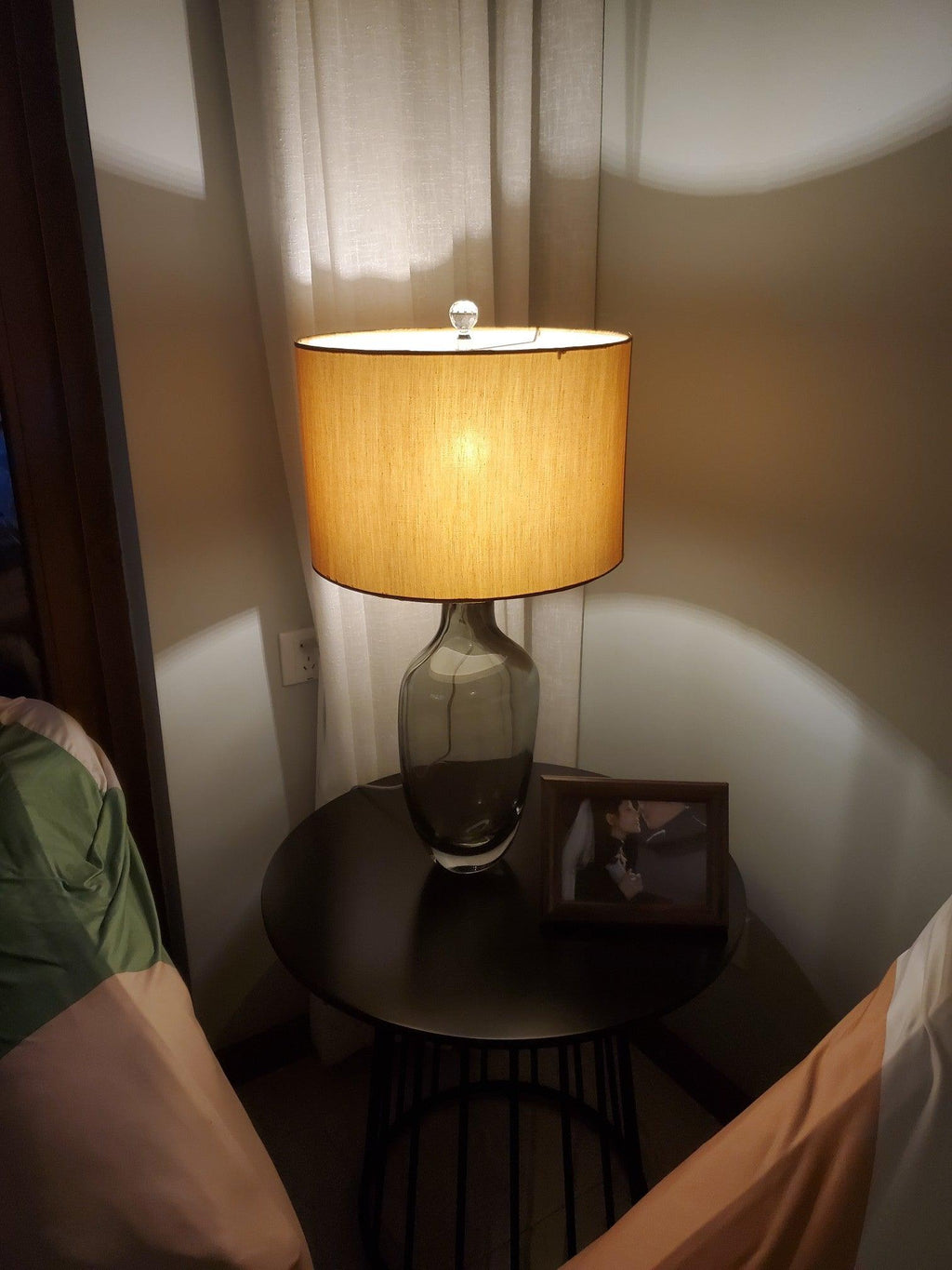 Lampe de Table Cristal & Tissu