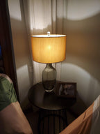 Lampe de Table Cristal & Tissu