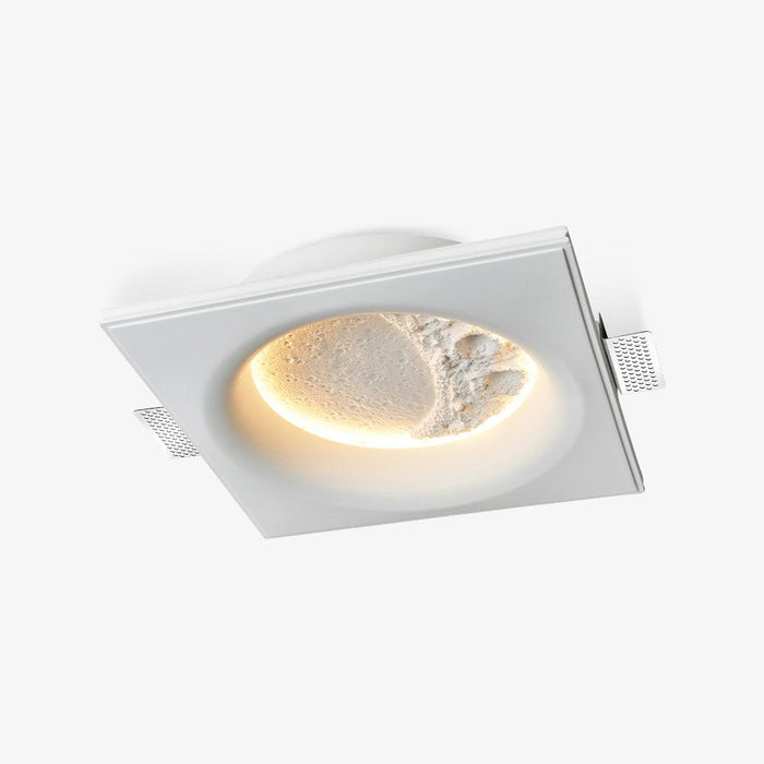 Applique murale disque plâtre blanc lune 30 60cm wabi-sabi zen chambre salon méditatif suite spa