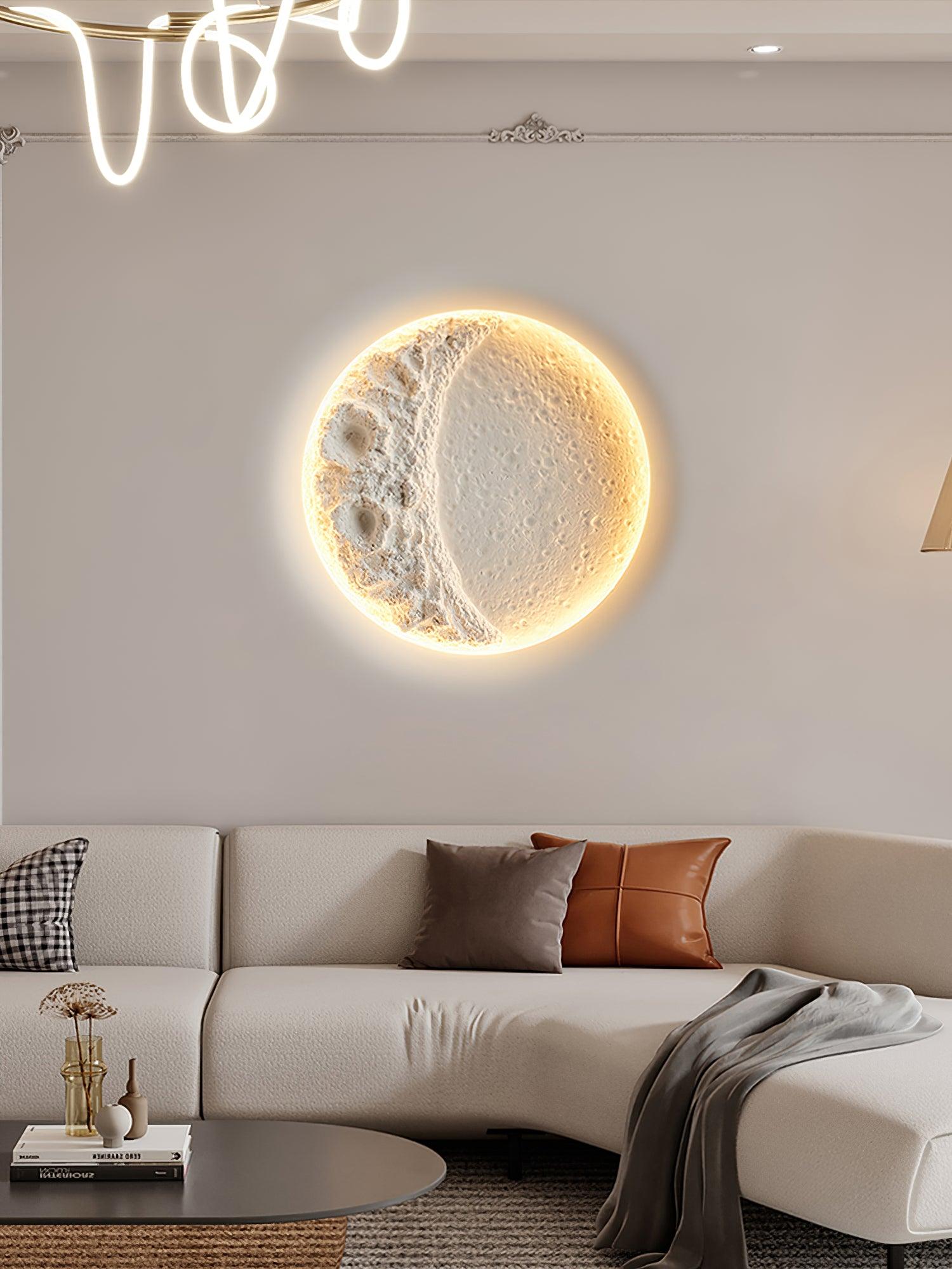 Applique Murale Plâtre Lune