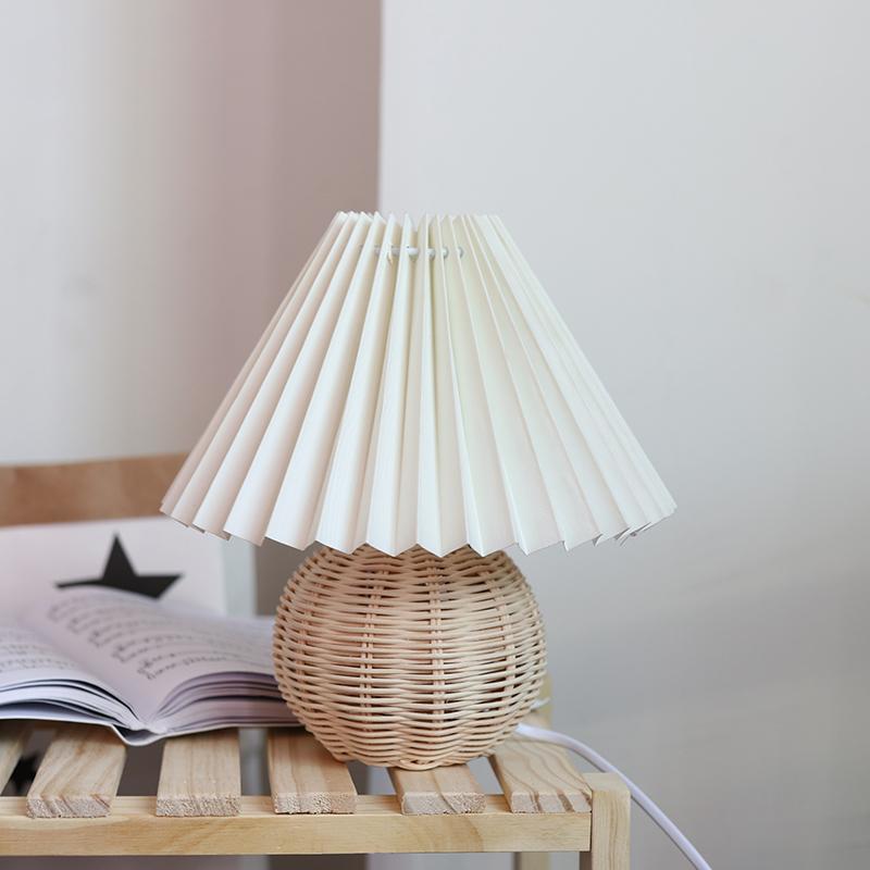 Lampe Vintage Rotin Céramique