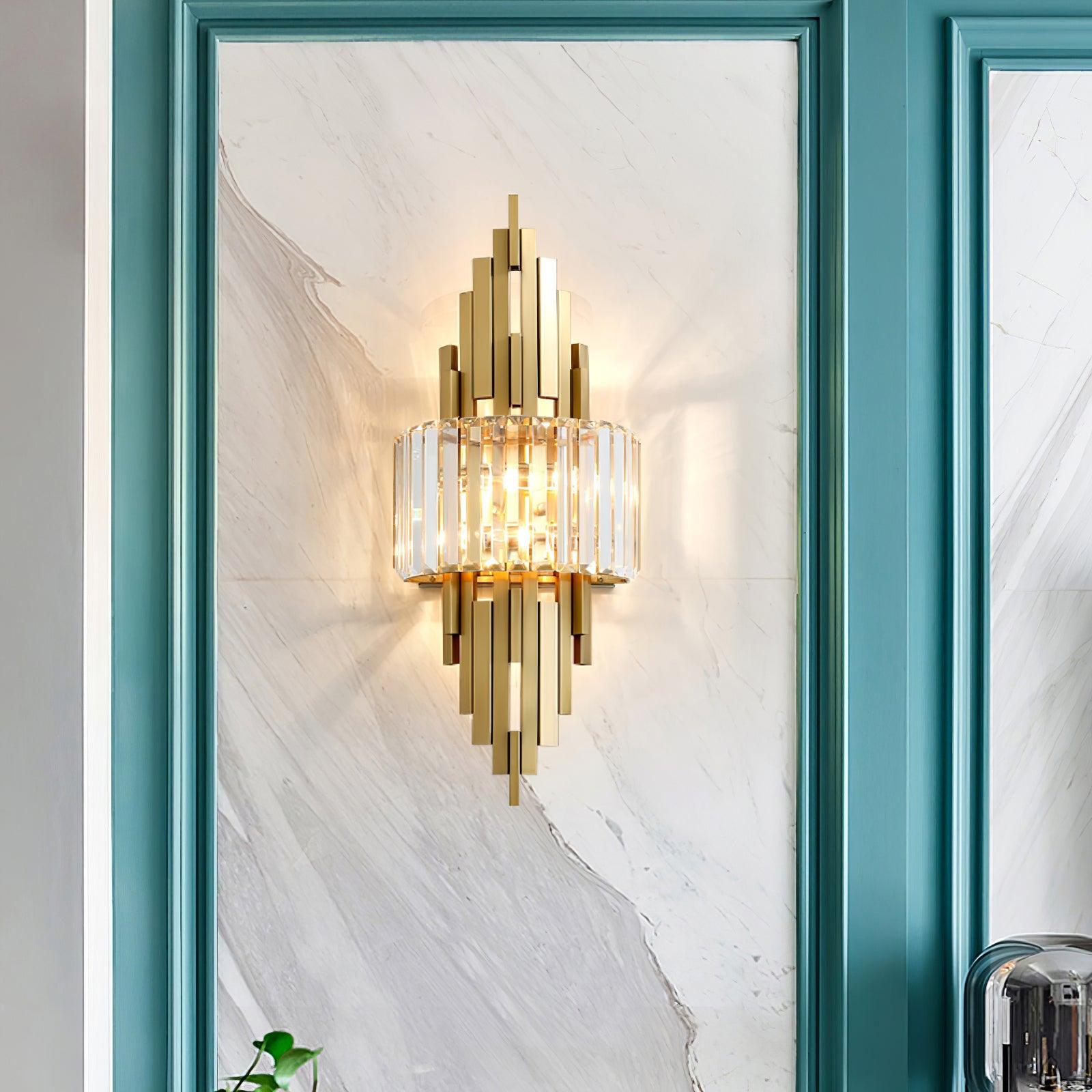 Applique Murale Cristal Acier Postmoderne