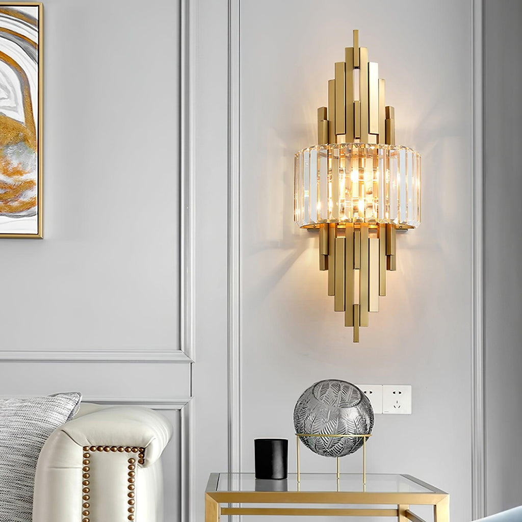 Applique Murale Cristal Acier Postmoderne