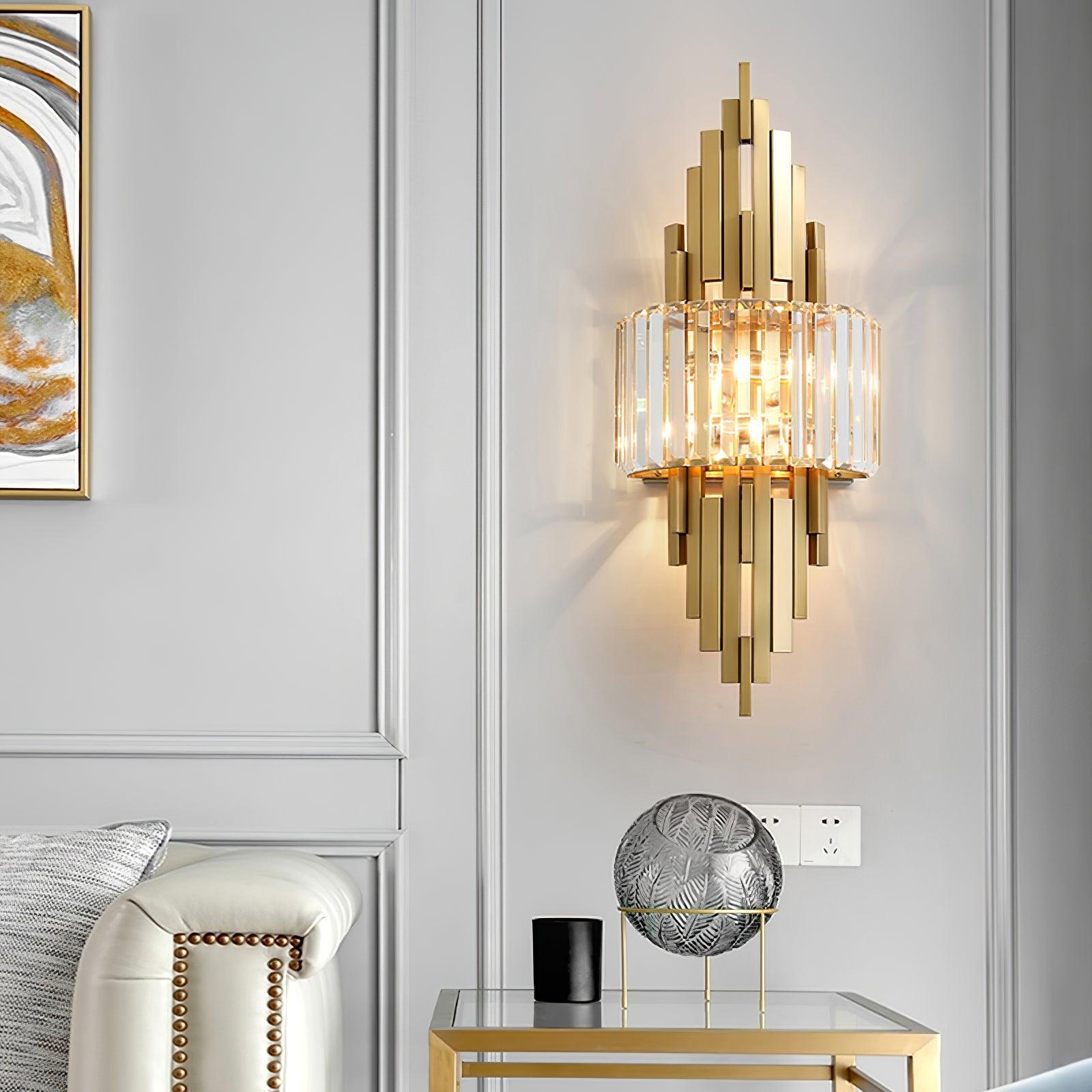 Applique Murale Cristal Acier Postmoderne