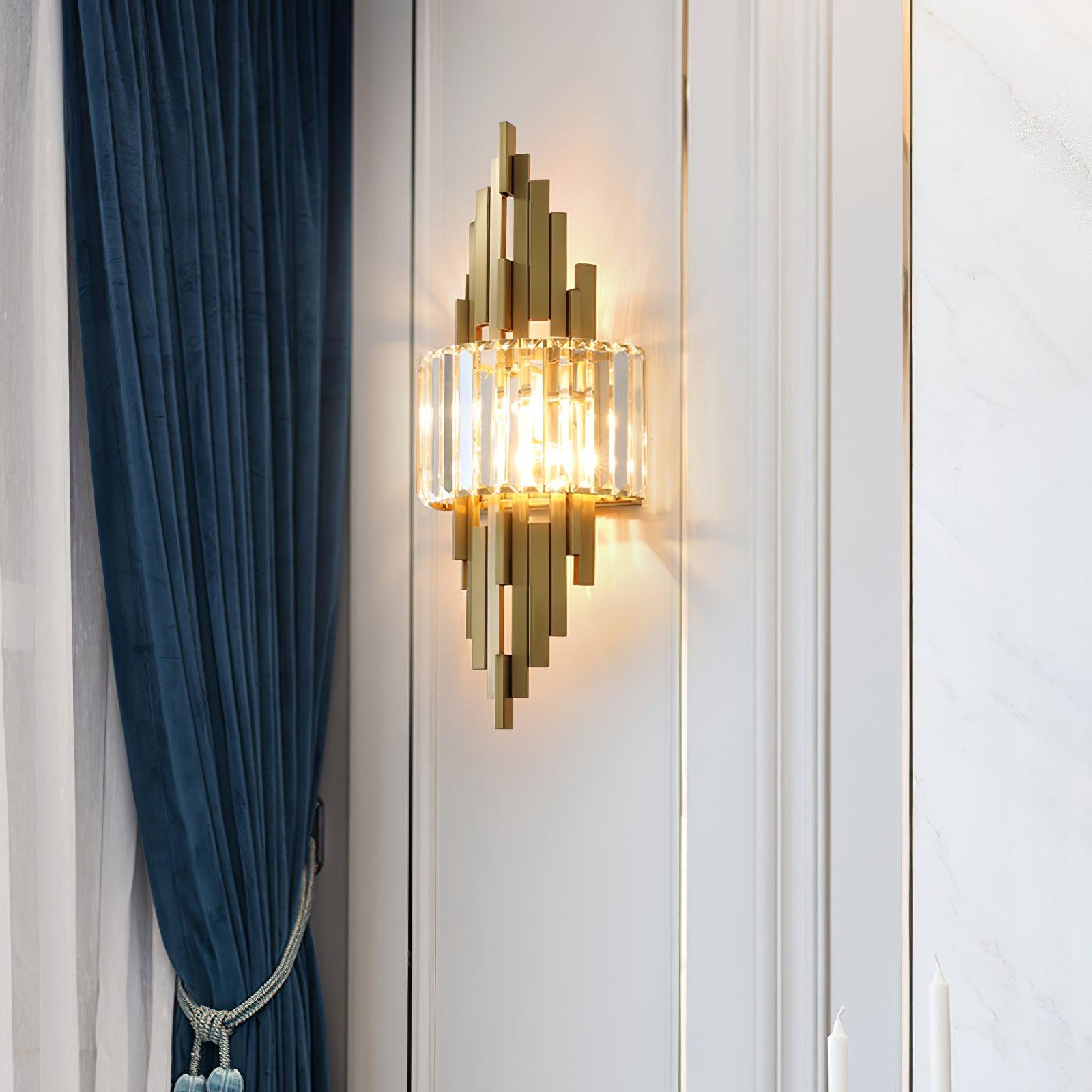 Applique Murale Cristal Acier Postmoderne