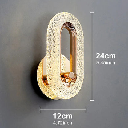 Lampe murale decor cristal pour ambiance chaleureuse.