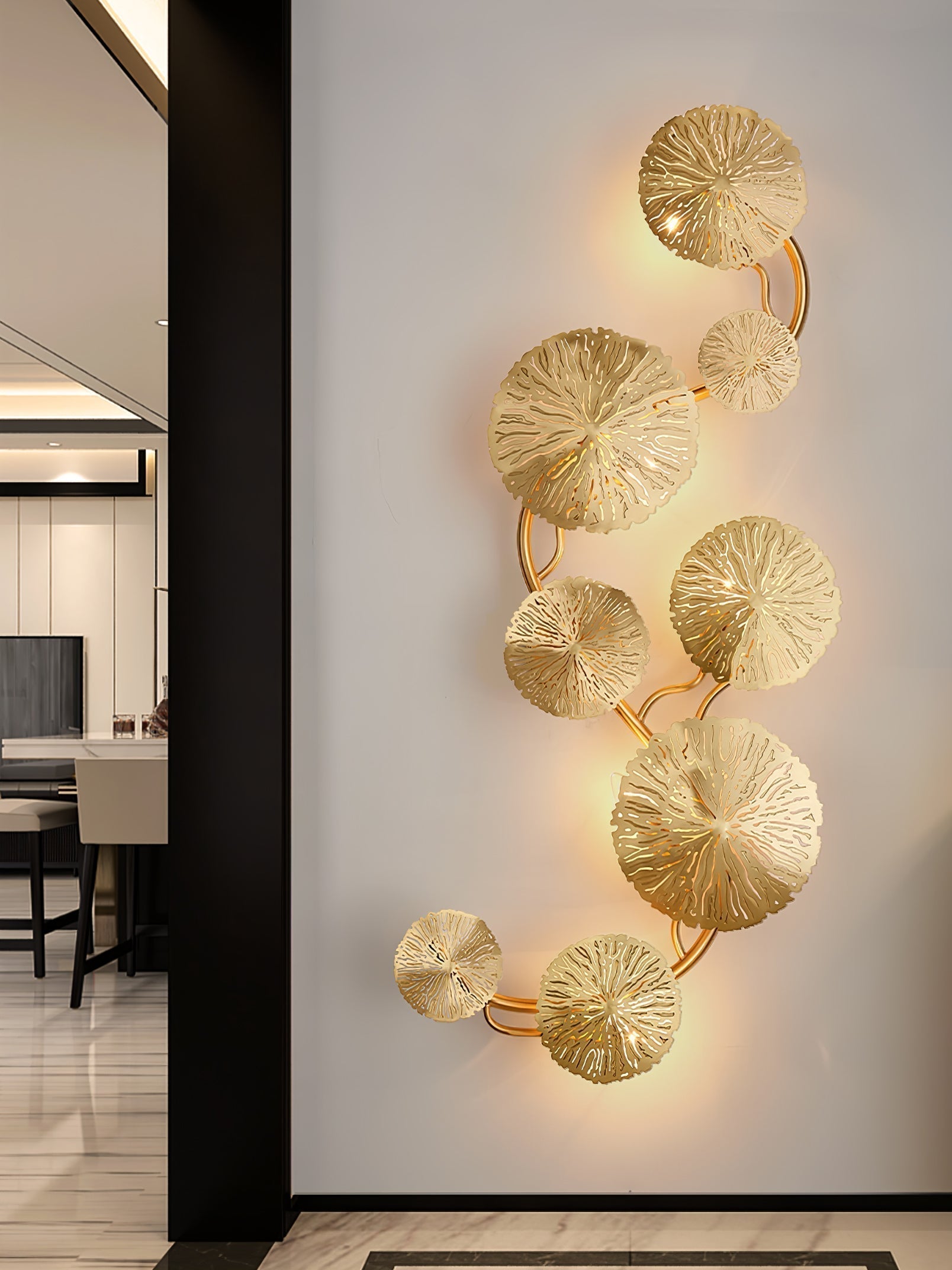 Applique Murale Feuille Lotus