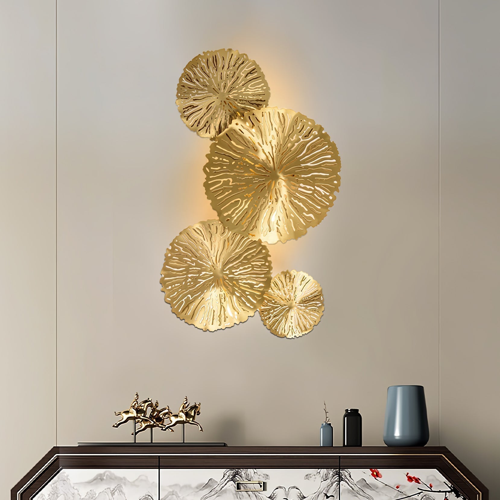 Applique Murale Feuille Lotus