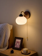 Applique Murale Verre & Bois