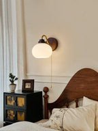 Applique Murale Verre & Bois