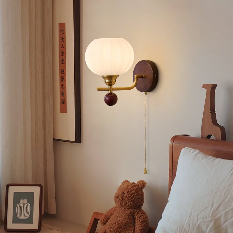 Applique Murale Verre & Bois